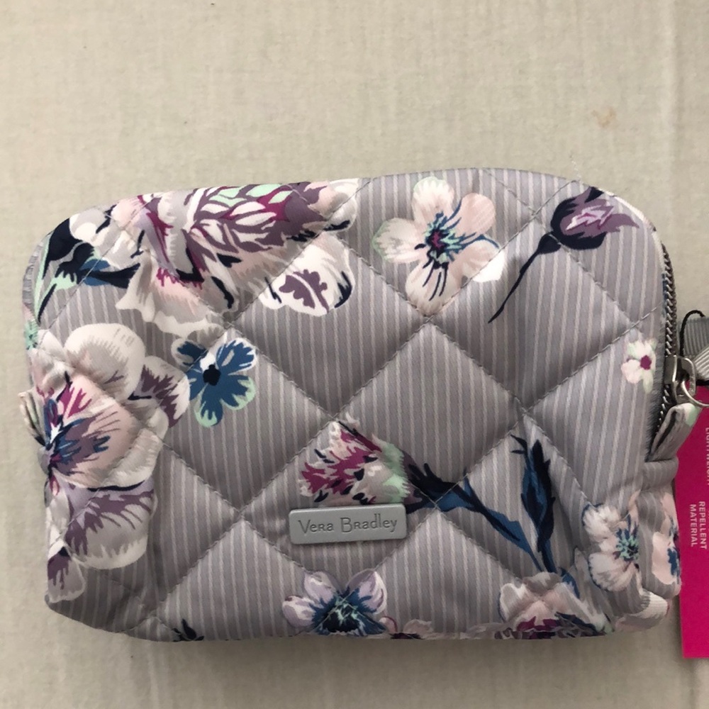 NWT Iconic Mini Cosmetic in Park Stripe Performance Twill